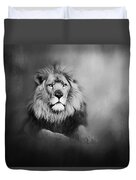 Lion - Pride Of Africa I - Tribute To Cecil In Black And White Duvet Cover
