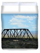 Old Steel Bridge New Mexico Countryside Duvet Cover Old Steel Bridge New Mexico Countryside Duvet Cover