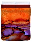 Sundown - Abstract Landscape Painting Duvet Cover by Michelle Wrighton