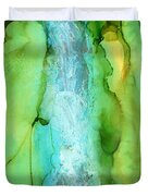 Take The Plunge - Abstract Landscape Duvet Cover by Michelle Wrighton