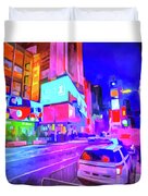 Times Square New York Pop Art Duvet Cover For Sale By David Pyatt