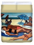 Un Journee a la plage Duvet Cover Un Journee a la plage Duvet Cover