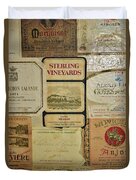 Vintage Wine Labels 10 Duvet Cover Vintage Wine Labels 10 Duvet Cover