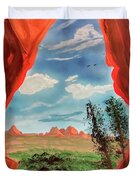 Looking out the Birthing Cave, Sedona, Arizona Duvet Cover by Chance Kafka