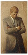 President John F. Kennedy Official Portrait by Aaron Shikler Bath Towel President John F. Kennedy Official Portrait by Aaron Shikler Bath Towel