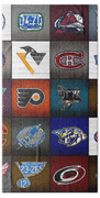 Time to Lace Up the Skates Recycled Vintage Hockey League Team Logos  License Plate Art Poster