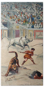 Gladiators Fighting Animals in the circus at Pompeii Baby Onesie