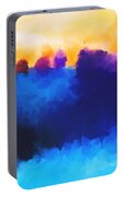 Abstract Sunrise Landscape  Portable Battery Charger by Michelle Wrighton