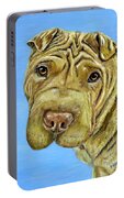Beautiful Shar-pei Dog Portrait Portable Battery Charger by Michelle Wrighton