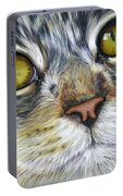 Stunning Cat Painting Portable Battery Charger by Michelle Wrighton