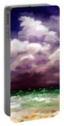 Stormy Ocean Abstract Painting Portable Battery Charger