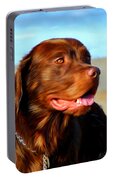 Bosco At The Beach Portable Battery Charger by Michelle Wrighton
