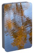 Gold And Blue Reflections Portable Battery Charger by Michelle Wrighton