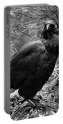 Nevermore - Black And White Portable Battery Charger