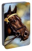 Show Horse Painting Portable Battery Charger by Michelle Wrighton