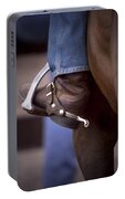 Stockhorse And Spurs Portable Battery Charger by Michelle Wrighton