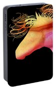  Colorful Abstract Wild Horse Orange Yellow And Pink Silhouette Portable Battery Charger by Michelle Wrighton