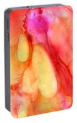 Abstract Painting - In The Beginning Portable Battery Charger by Michelle Wrighton