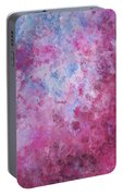 Abstract Square Pink Fizz Portable Battery Charger by Michelle Wrighton