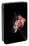 Bay On Black - Horse Art By Michelle Wrighton Portable Battery Charger by Michelle Wrighton