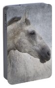 Grey At The Beach Textured Portable Battery Charger by Michelle Wrighton