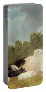 Sow With Piglets In The Sty Portable Battery Charger Sow With Piglets In The Sty Portable Battery Charger