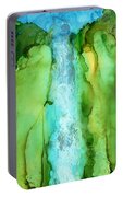 Take The Plunge - Abstract Landscape Portable Battery Charger by Michelle Wrighton