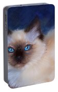 Zen Ragdoll Cat Portable Battery Charger by Michelle Wrighton