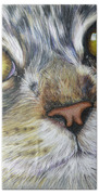 Stunning Cat Painting Beach Towel by Michelle Wrighton