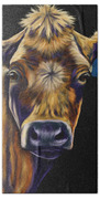 Cow Art - Lucky Number Seven Beach Towel