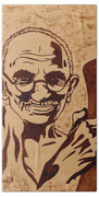 Mahatma Gandhi coffee painting Painting by Georgeta Blanaru - Fine Art ...