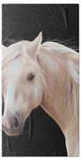 Pretty Palomino Pony Painting Beach Towel by Michelle Wrighton
