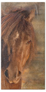 Shetland Pony At Sunset Beach Towel by Michelle Wrighton