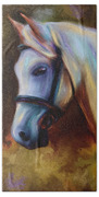 Horse Of Colour Beach Towel by Michelle Wrighton