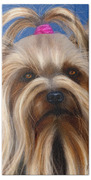 Muffin - Silky Terrier Dog Beach Towel by Michelle Wrighton
