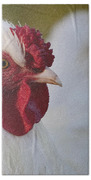 White Rooster Beach Towel