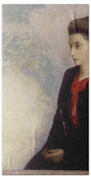 Baroness Robert De Domecy Painting by Odilon Redon