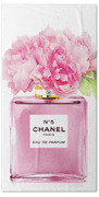 Chanel n5 pink with flowers Art Print by Green Palace