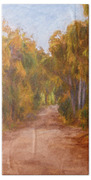 Country Roads 2  Impressionism Art Beach Towel