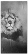 Lion - Pride Of Africa I - Tribute To Cecil In Black And White Beach Towel