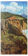 Highway 1 Bridge Beach Towel Highway 1 Bridge Beach Towel