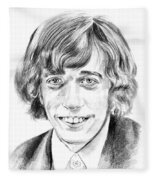 Robin Gibb Drawing Fleece Blanket Robin Gibb Drawing Fleece Blanket