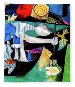 Night Fishing at Antibes by Pablo Picasso 1939 Fleece Blanket by Pablo  Picasso - Pixels
