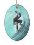 The Surfer - Holiday Ornament Product by Matthias Zegveld