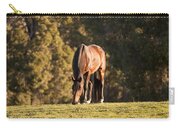 Grazing Horse At Sunset Carry-all Pouch by Michelle Wrighton