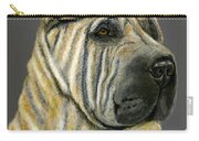 Kruger Shar Pei Portrait Carry-all Pouch by Michelle Wrighton