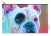 Vibrant French Bull Dog Portrait Carry-all Pouch by Michelle Wrighton
