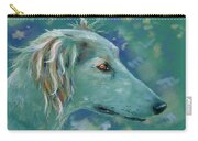 Saluki Dog Painting Carry-all Pouch by Michelle Wrighton