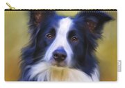 Beautiful Border Collie Portrait Carry-all Pouch by Michelle Wrighton