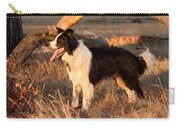 Border Collie At Sunset Carry-all Pouch by Michelle Wrighton